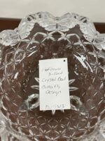 HOFBAUER 3-TOED CRYSTAL BOWL - BUTTERFLY PATTERN - 8" HEAVY - Image 6