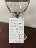 SET OF 4 PFALTZGRAFF AMALFI CLASSIC WINE GLASSES - JEWEL TONE DIAMOND PATTERN - 12 OZ IF FILLED TO RIM - Image 3