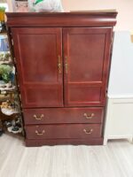 USED CHERRY WOOD ARMOIR (SHPPING NOT AVAILABLE)