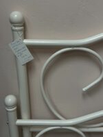 DHP Victoria Metal Platform Bed with Adjustable Height, Queen, White - Image 5