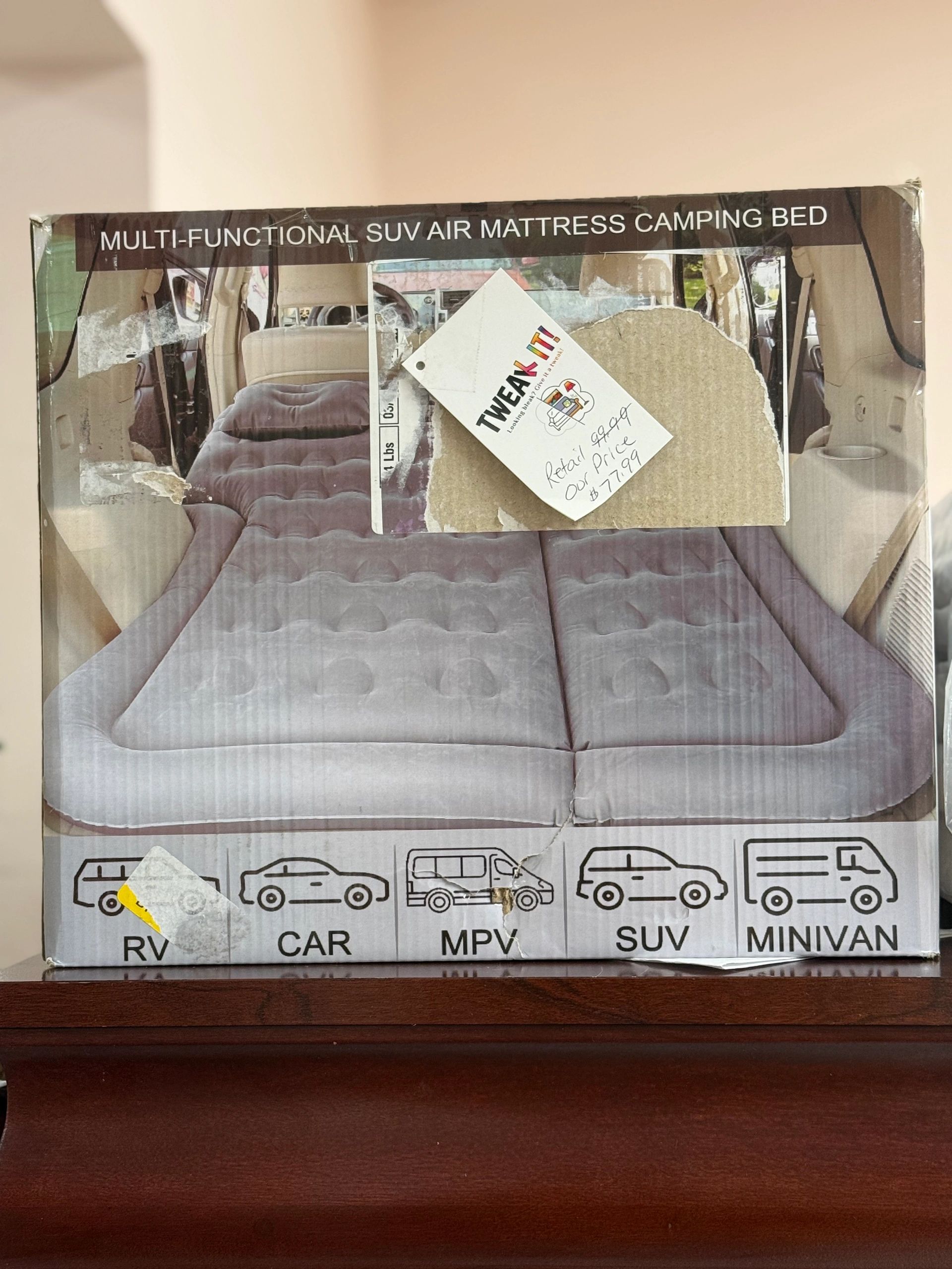 IMG_2614.jpeg SAYGOGO SUV Air Mattress Camping Bed Cushion Pillow - Image 1