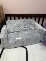 XIECUVA Kids Couch Toddler Chair Folding-Fold Out Flip Open Kids Sofa Extra Wide Glow in The Dark