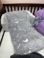 XIECUVA Kids Couch Toddler Chair Folding-Fold Out Flip Open Kids Sofa Extra Wide Glow in The Dark - Image 2