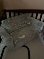 XIECUVA Kids Couch Toddler Chair Folding-Fold Out Flip Open Kids Sofa Extra Wide Glow in The Dark - Image 3
