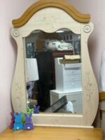 USED - KATHY IRELAND PRINCESS BOUQUET 6 PIECE BEDROOM SET - CHEST DRESSER, DRESSER, MIRROR, NIGHTSTAND, TWIN HEADBOARD, FULL HEADBOARD - Image 6
