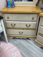 USED - KATHY IRELAND PRINCESS BOUQUET 6 PIECE BEDROOM SET - CHEST DRESSER, DRESSER, MIRROR, NIGHTSTAND, TWIN HEADBOARD, FULL HEADBOARD - Image 5