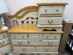 USED - KATHY IRELAND PRINCESS BOUQUET 6 PIECE BEDROOM SET - CHEST DRESSER, DRESSER, MIRROR, NIGHTSTAND, TWIN HEADBOARD, FULL HEADBOARD - Image 2