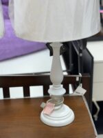 SET OF 2 - SAFAVEIH WHITE CANDLESTICK TABLE LAMPS - Image 2