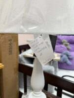 SET OF 2 - SAFAVEIH WHITE CANDLESTICK TABLE LAMPS - Image 4