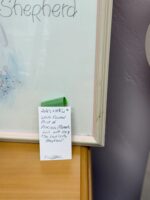 WHITE FRAMED PRINT OF PRECIOUS MOMENTS GIRL WITH "THE LORD IS MY SHEPHARD" - Image 4