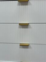 Aobafuir 4 Drawer Dresser -WHITE/GOLD - Image 2