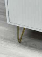 Aobafuir 4 Drawer Dresser -WHITE/GOLD - Image 5