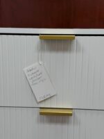 Aobafuir 4 Drawer Dresser -WHITE/GOLD - Image 4