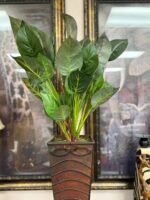36" H ARTIFICIAL PLANT IN WOOD VASE - Image 2