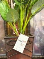 36" H ARTIFICIAL PLANT IN WOOD VASE - Image 4