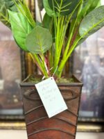 36" H ARTIFICIAL PLANT IN WOOD VASE - Image 5