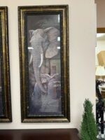 RUANNE MANNING ELEPHANT AND BABY FRAMED ART WORK