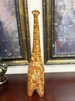 BEAUTIFUL GLAZED STONEWARE GIRAFFE - STANDING 18" TALL