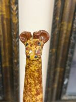 BEAUTIFUL GLAZED STONEWARE GIRAFFE - STANDING 18" TALL - Image 3