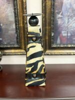 ZEBRA PATTERNED 14.5" CANDLE HOLDER - Image 3