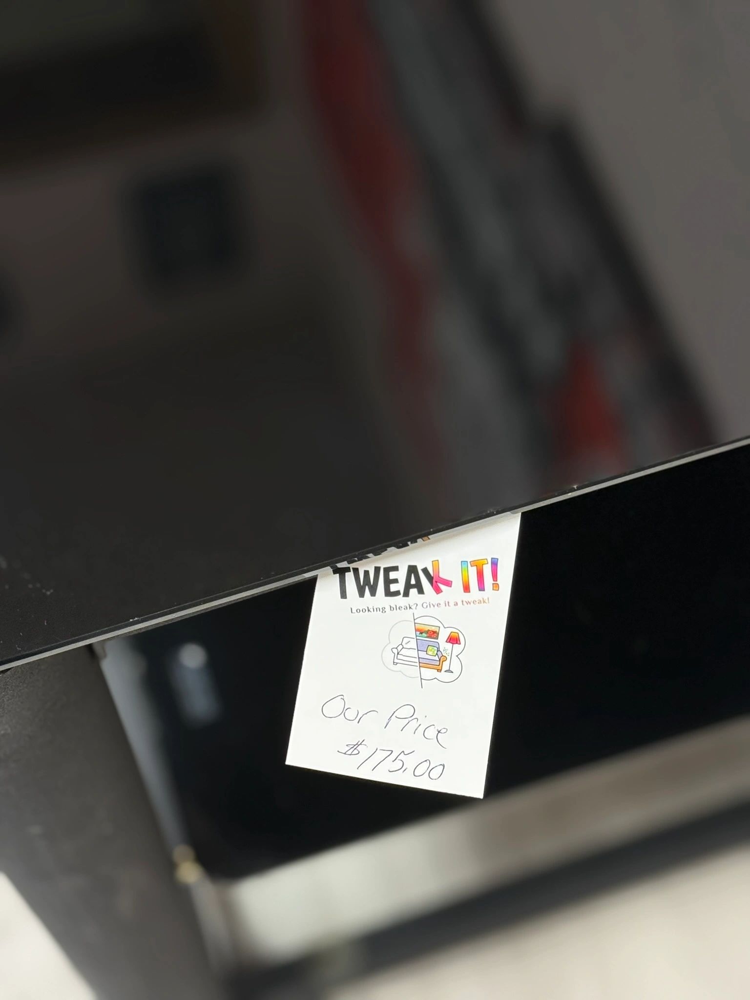 IMG_2912.jpeg BLACK TEMPERED GLASS 3-TIERED ENTERAINMENT CENTER - Image 1