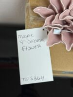 4" MAUVE CERAMIC FLOWERS - Image 3