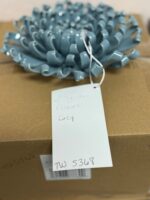 6" CERAMIC FLOWER BLUISH/GREY - Image 3