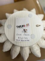 8" CERAMIC FLOWERS CREAM - Image 3