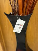 38" DECORATIVE FLOOR VASE RED/BLACK - Image 4