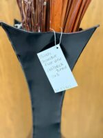 38" DECORATIVE FLOOR VASE RED/BLACK - Image 5