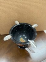 6 3/4" X 9 5/8" BCP RARE SELECT CIGAR ASHTRAY BLACK & SILVER WITH ORANGE LETTERING - used/worn - Image 2