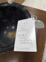 6 3/4" X 9 5/8" BCP RARE SELECT CIGAR ASHTRAY BLACK & SILVER WITH ORANGE LETTERING - used/worn - Image 4