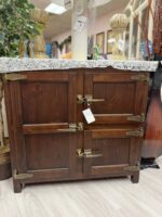 Portland Ice Box Wood Console Table with Replica Hardware