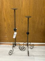 Wrought Iron Set of Candle Sticks