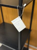 Black Tiered 4 Shelf Wood 15.75 x 11.77 x 45.2 - Image 4