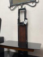 3 TIER WOOD AND GLASS TV STAND WITH ARM FOR TV MOUNT - Image 3