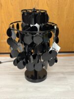 RETRO STYLE BLACK LAMP WITH DANGLING DISCS
