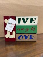 9.5" X 7.5" HAND MADE WODDEN "LIVE, LAUGH, LOVE" PAINTED SIGN - Image 2