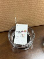 4" KICK ASH BRAND GLASS ASHTRAY "RECLINING WOMAN" - Image 2