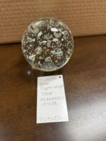 4" CRYSTAL GLOBE PAPER WEIGHT CLEAR W/BUBBLES INSIDE - Image 4