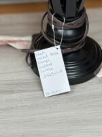 SET OF 2 BLACK METAL TABLE LAMPS - MILDRED BRONZE ASHLEY LAMP - Image 5