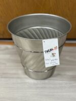 NICKEL COLOR METAL WASTEBASKET - Image 4