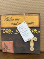 8" SQUARED CERAMIC PLAQUE "AS FOR ME AND MY HOUSE, WE WILL SERVE THE LORD" - Image 4