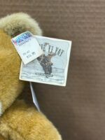 VINATAGE YIPPI YI YAY DISTRIBUTORS BROWN AND CREAM TEDDY BEAR 12" TALL - Image 2