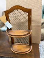 DARK 2-SHELF WALL UNIT - DIAMOND METAL BACK DESIGN