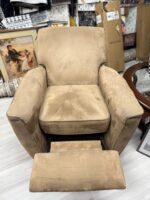 MICROSUADE LIGHT TAN RECLINING CHAIR - Image 2