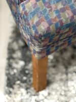 MULTI-COLORED CHECKERED PATTERN BARREL CHAIRS - Image 3