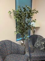 MULTI-COLORED CHECKERED PATTERN BARREL CHAIRS - Image 2