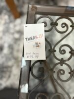 VERY HEAVY CAST IRON SCROLL WORK GLASS TOP COFFEE TABLE - Image 3