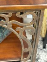 WOOD AND METAL END TABLE WITH BOTTOM SHELF - Image 2